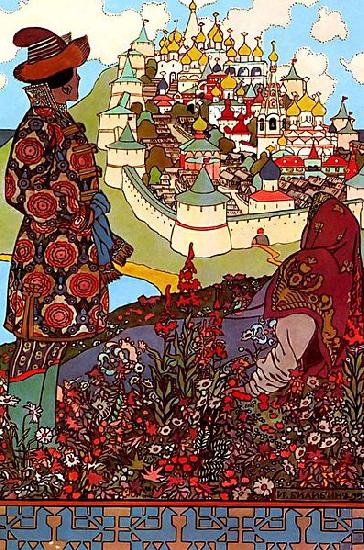 Ivan Bilibin The Island of Buyan 1905 France oil painting art